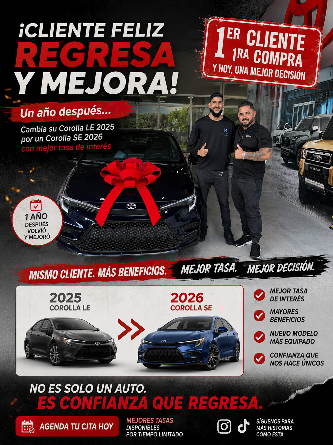 Volvió por un Toyota mejor y una mejor tasa